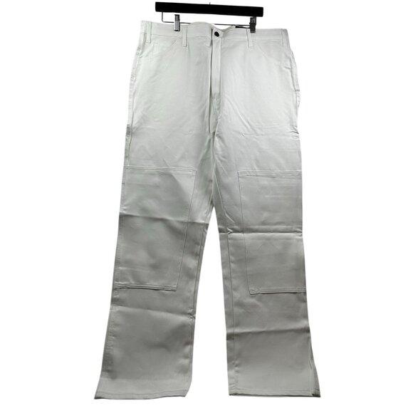 Dickies Pants Mens Double Knee Utility Carpenter 40 x 32 White Loop-Free NWT - Picture 1 of 10